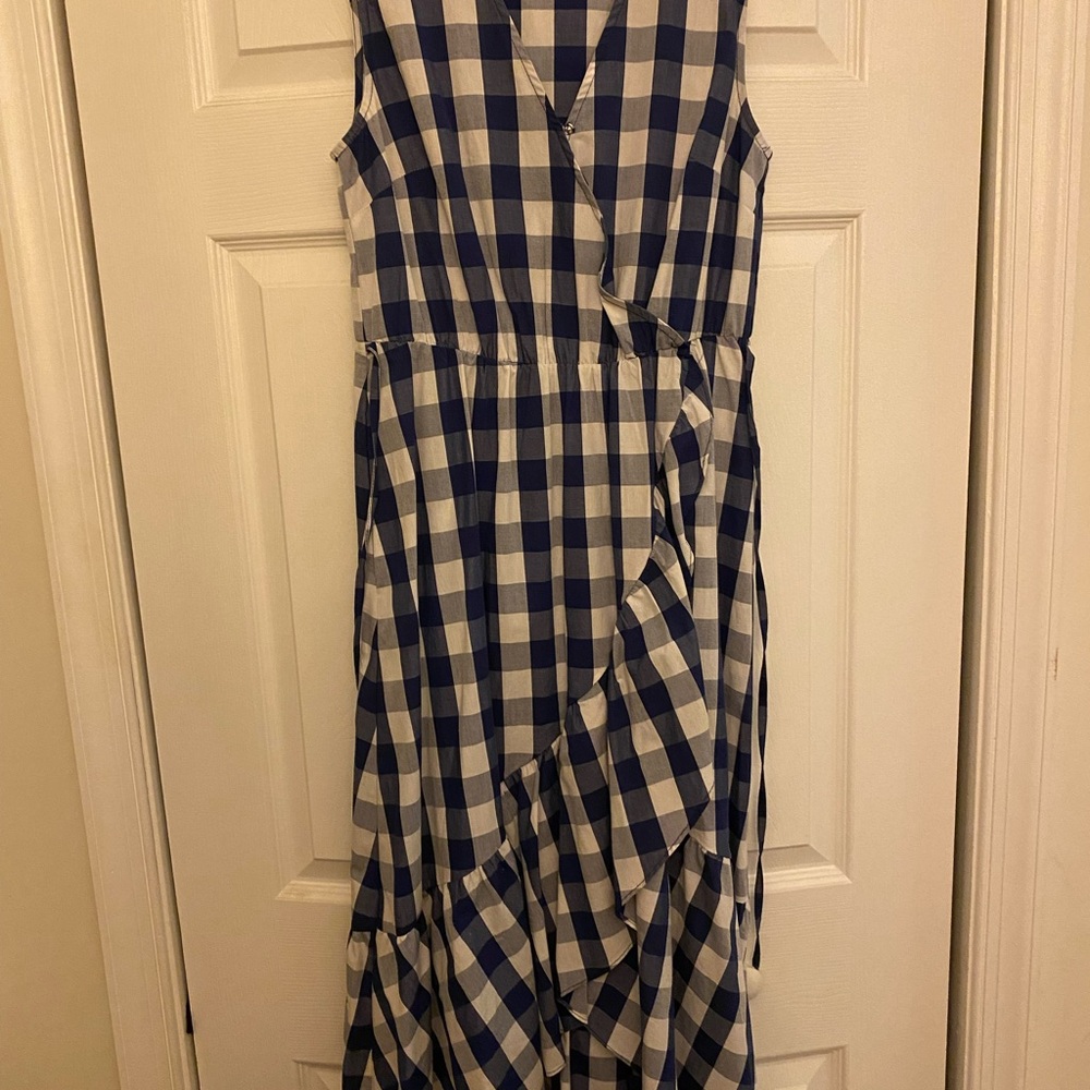 Popsugar picnic pattern button clasp dress